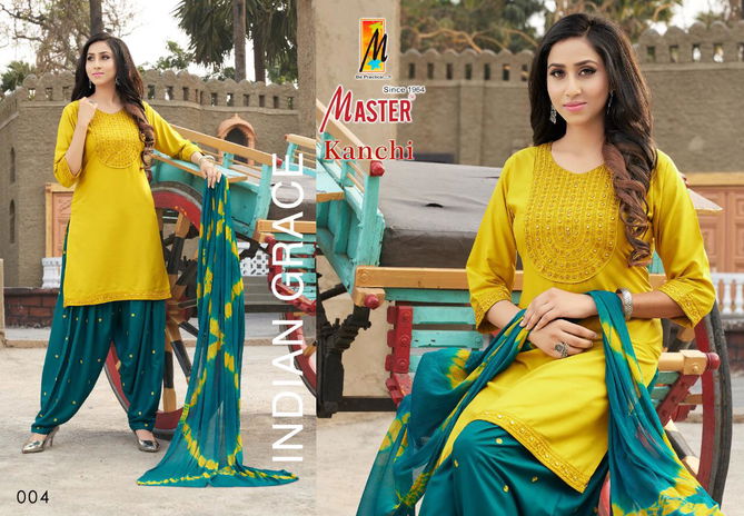 Master Kanchi Rayon Printed Daily Wear Designer Ready Made Salwar Suit Collection